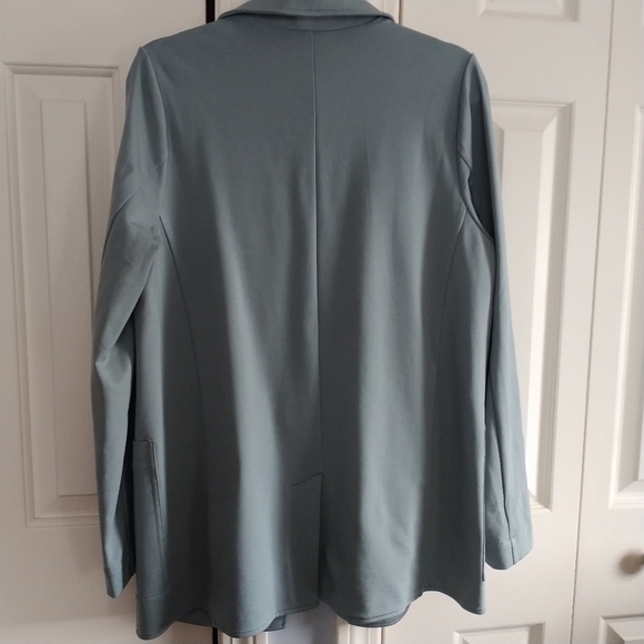 Athleta Eastbound Sage Green Open Front Blazer 10 - Picture 5 of 12
